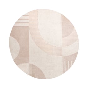 Skandinavischer Teppich Rund - Aurora Shapes Beige - product