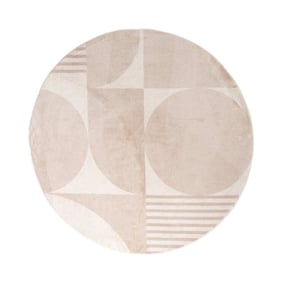 Skandinavischer Teppich Rund - Aurora Circles Beige - product
