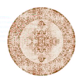 Teppich Vintage Rund - Spring Ethnic Creme Terra - product