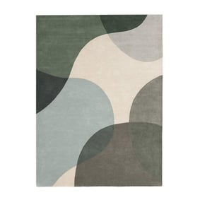 Wollteppich Abstrakt - Clarice Olivgrün Mint - product