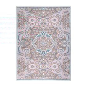 Outdoor Teppich Boho - Vedra Medaillon Rosa - product