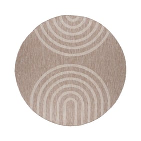 In- & Outdoor Teppich Rund - Sierra Arches Beige Creme - product