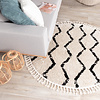 Teppich Hochflor Rund - Grand Wire Weave Creme Schwarz - thumbnail 3