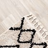 Teppich Hochflor - Grand Diamond Weave Creme Schwarz - thumbnail 4