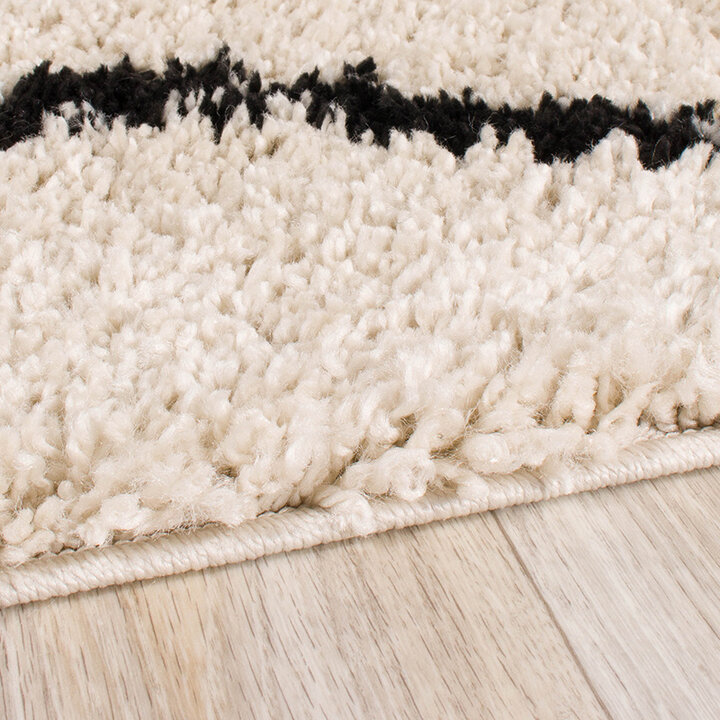 Teppich Hochflor - Grand Moves Creme Schwarz - 5