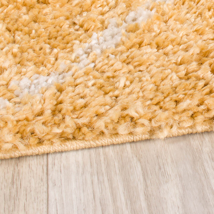 Teppich Hochflor - Grand Lines Gelb Creme - 5