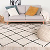 Teppich Hochflor - Grand Lines Creme Schwarz - thumbnail 3
