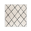 Teppich Hochflor Quadrat - Grand Lines Creme Schwarz - thumbnail 1