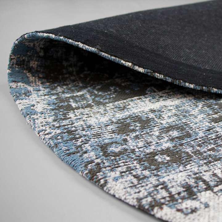 Teppich Patchwork Rund - Dreams Grau Blau - 5