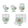 Wollteppich Rund - Wise Grau Meliert 367 - thumbnail 8