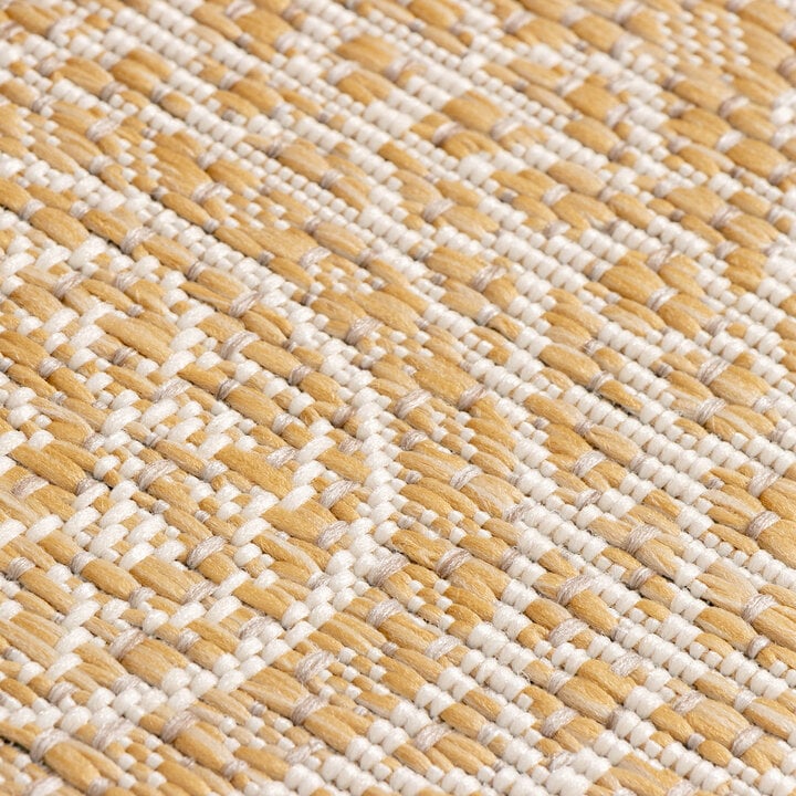 In- & Outdoor Teppich Rund - Summer Azteca Gelb - 9