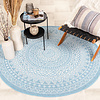 In- & Outdoor Teppich Rund - Summer Azteca Hellblau - thumbnail 3