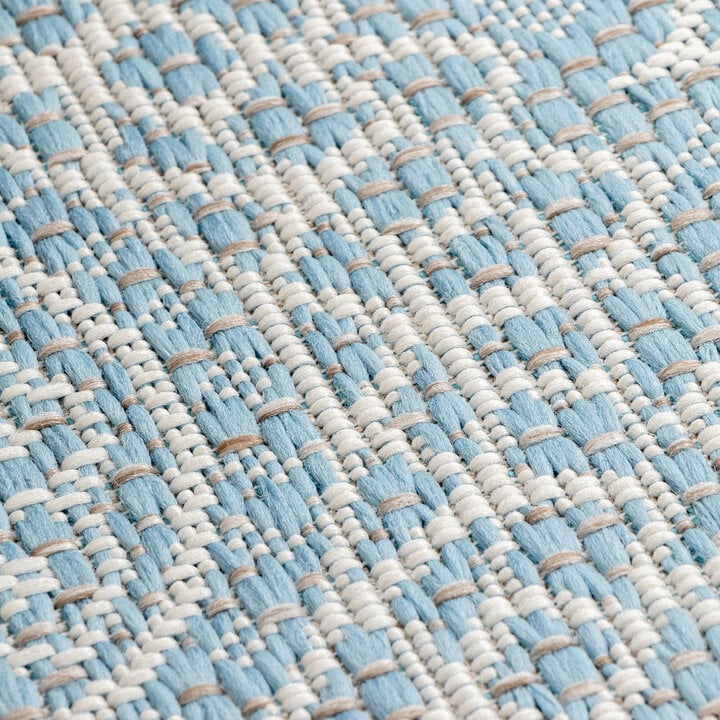 In- & Outdoor Teppich Rund - Summer Azteca Hellblau - 9