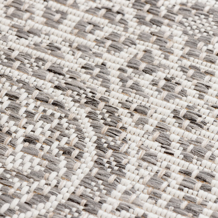 In- & Outdoor Teppich Rund - Summer Azteca Hellgrau - 8