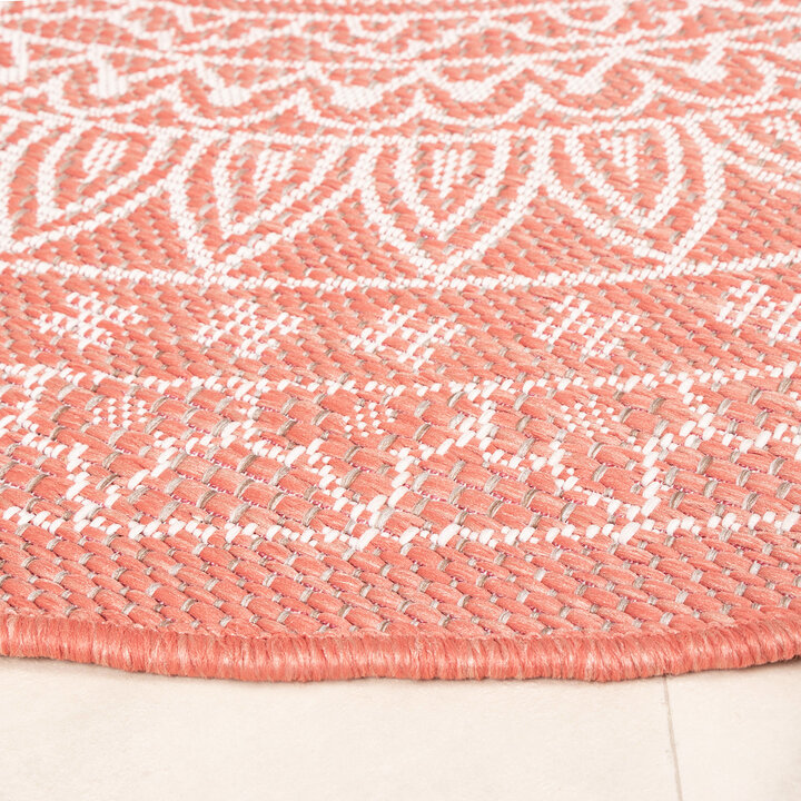 In- & Outdoor Teppich Rund - Summer Azteca Rosa - 8
