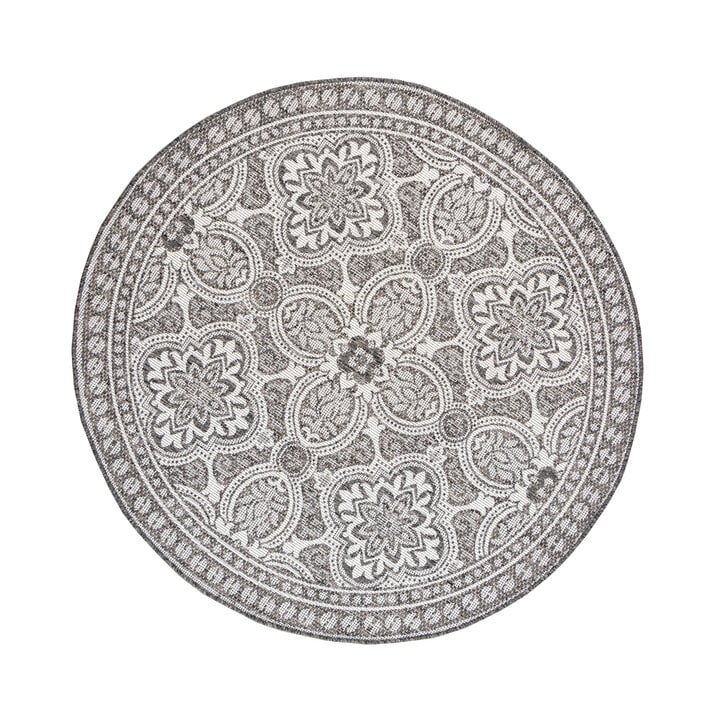 In- & Outdoor Teppich Rund - Summer Oriental Grau - 1