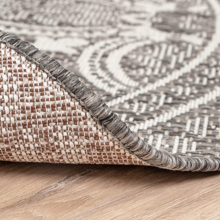 In- & Outdoor Teppich Rund - Summer Oriental Grau - 5