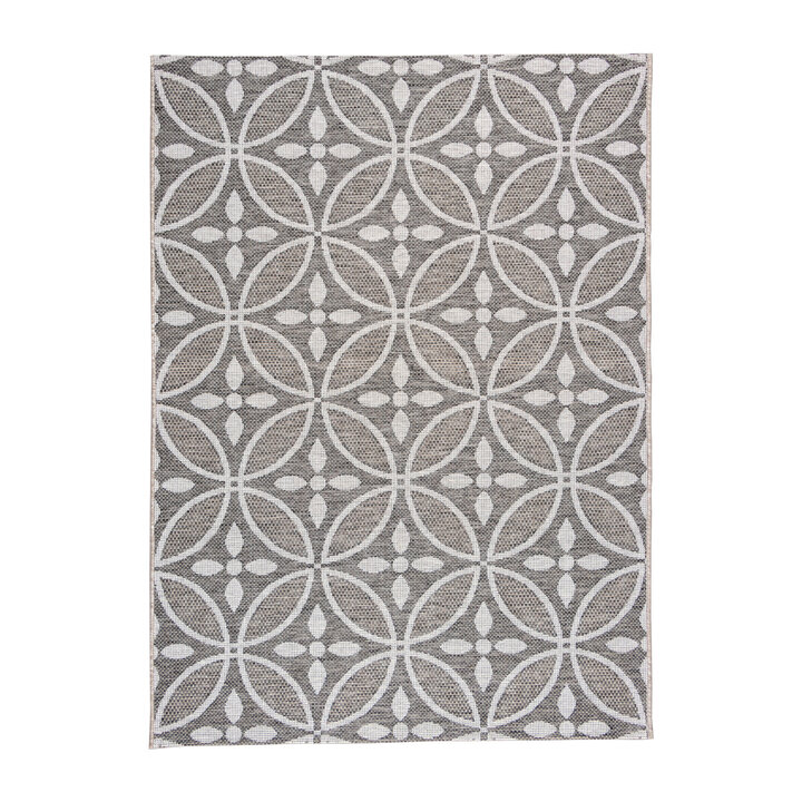 In- & Outdoor Teppich - Summer Pattern Grau - 1