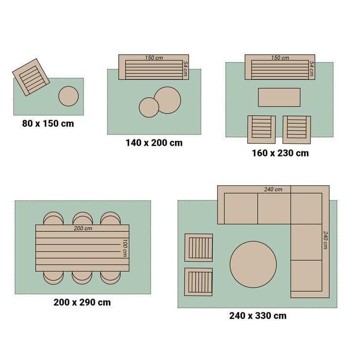 In- & Outdoor Teppich - Summer Tile Gelb - 10