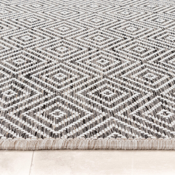 In- & Outdoor Teppich - Summer Tile Grau - 4