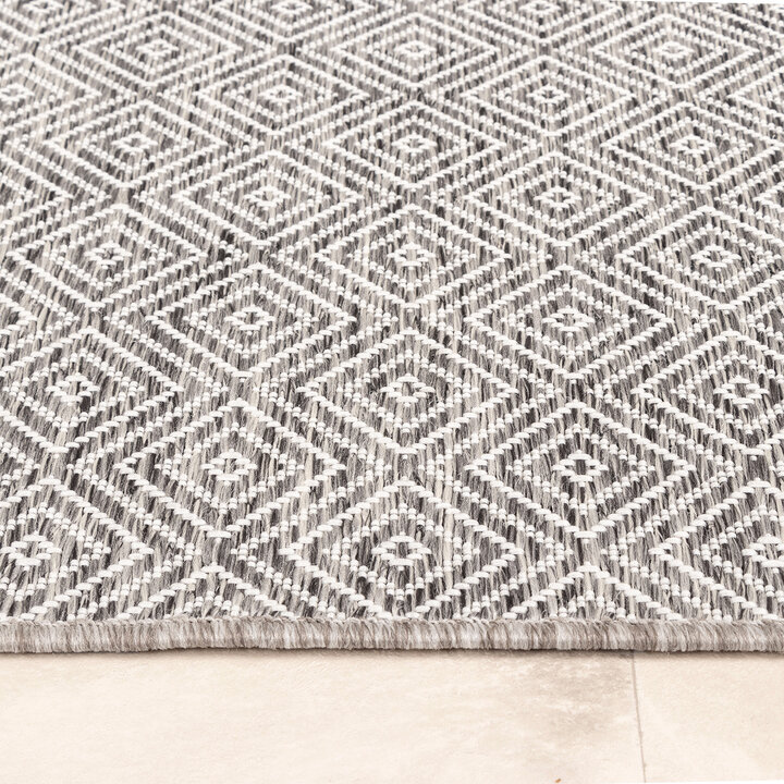 In- & Outdoor Teppich - Summer Tile Hellgrau - 6