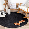 Jute Teppich Rund - Fair Schwarz - thumbnail 3