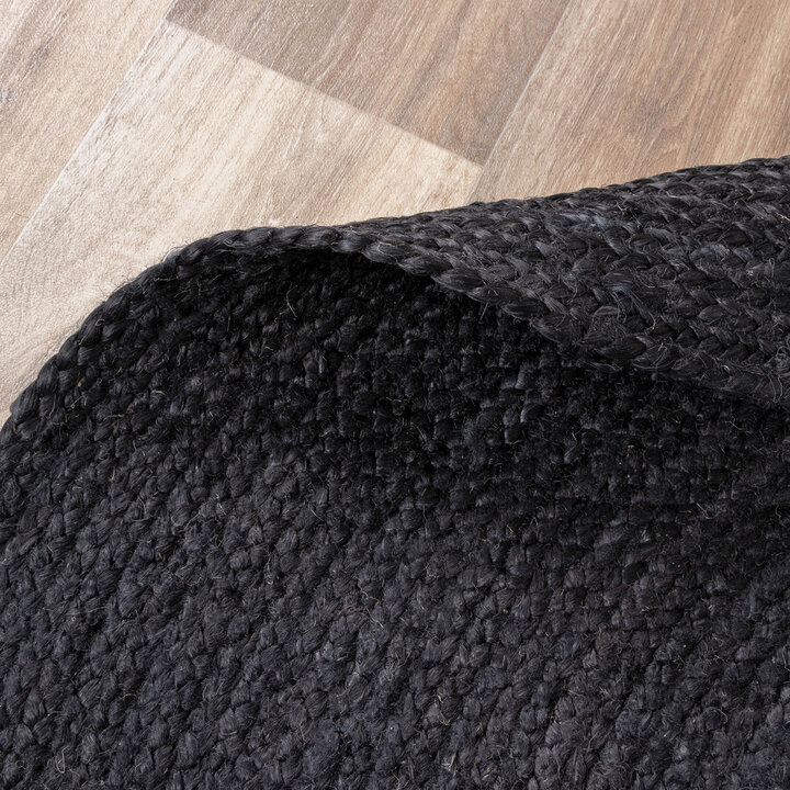 Jute Teppich Rund - Fair Schwarz - 5