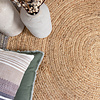 Jute Teppich Rund - Fair Natur Grau - thumbnail 4