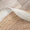 Jute Teppich Rund - Fair Natur Weiß - thumbnail 6