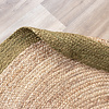 Jute Teppich Rund - Fair Natur Grün - thumbnail 6