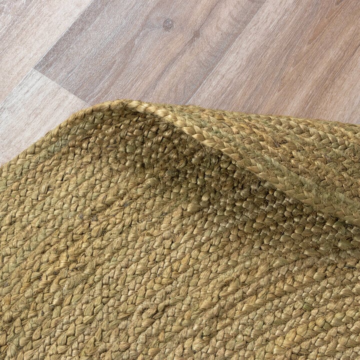 Jute Teppich Rund - Fair Grün - 6