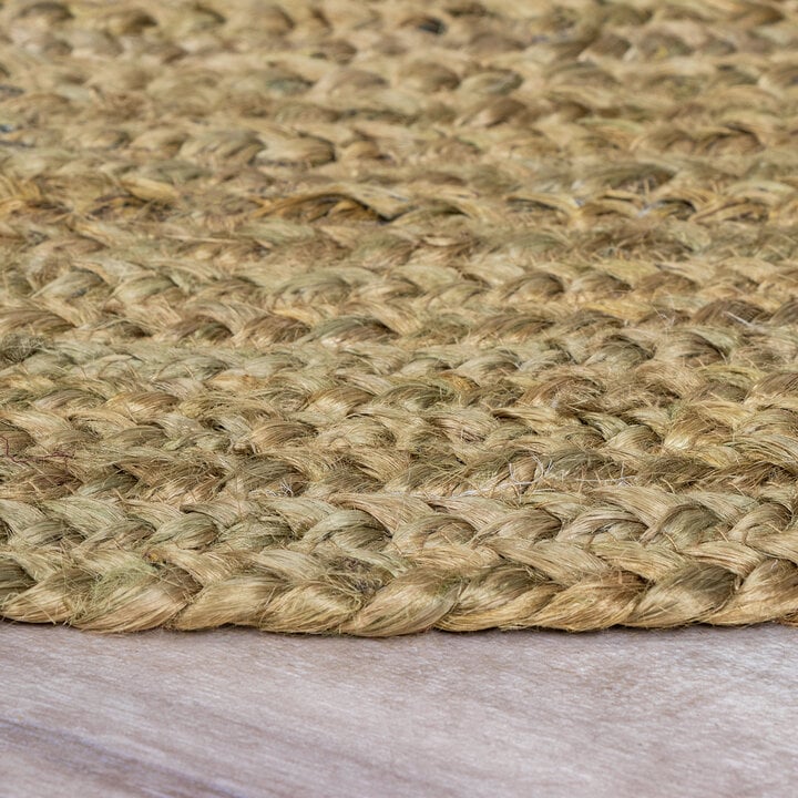 Jute Teppich Rund - Fair Grün - 7