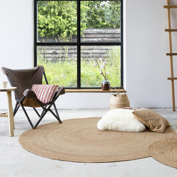 Jute Teppich Rund - Fair Natur - 4