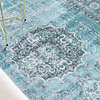 Teppich Vintage - Estate Medaillon Blau Grün - thumbnail 6