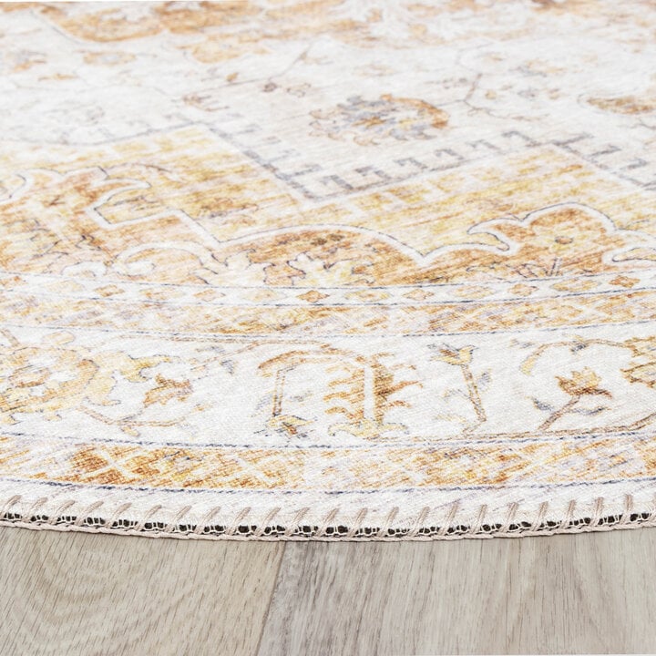 Teppich Vintage Rund - Lago Gelb - 5