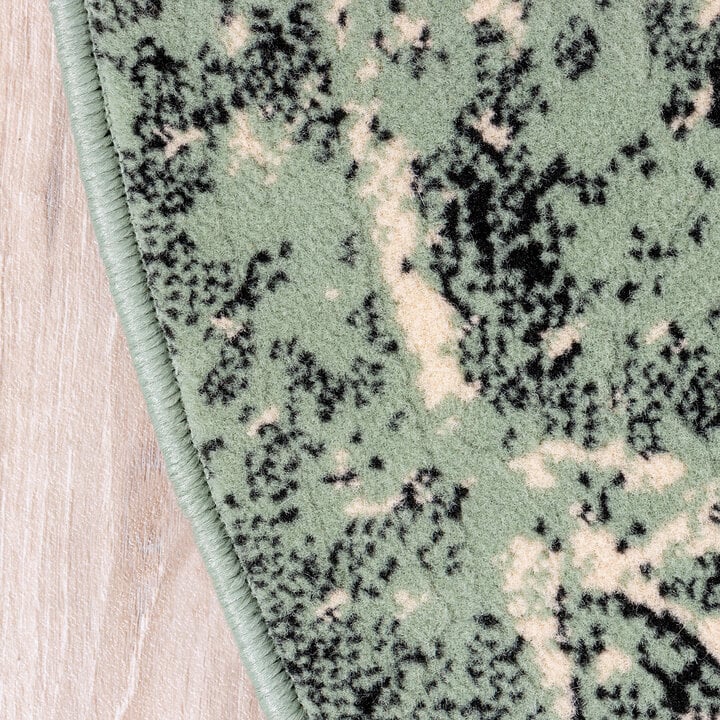 Teppich Vintage Rund - Wonder Grün Schwarz - 4
