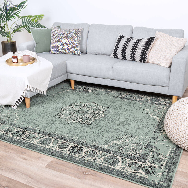 Teppich Vintage - Wonder Grün Schwarz - 3