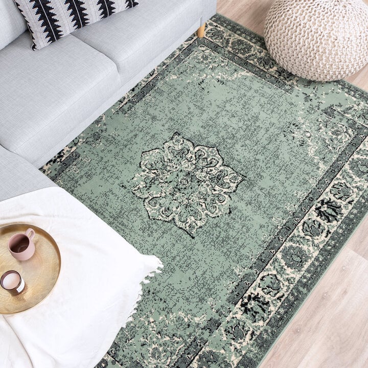 Teppich Vintage - Wonder Grün Schwarz - 4