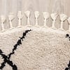 Teppich Hochflor Rund - Grand Lines Weave Creme Schwarz - thumbnail 5