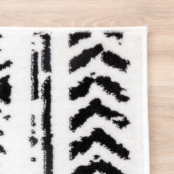 Skandinavische Teppich - Scandi Geo Schwarz Weiß - 6