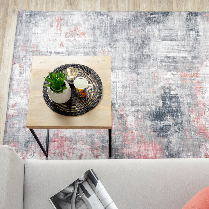 Moderner Teppich - Strength Rot Rosa - 5