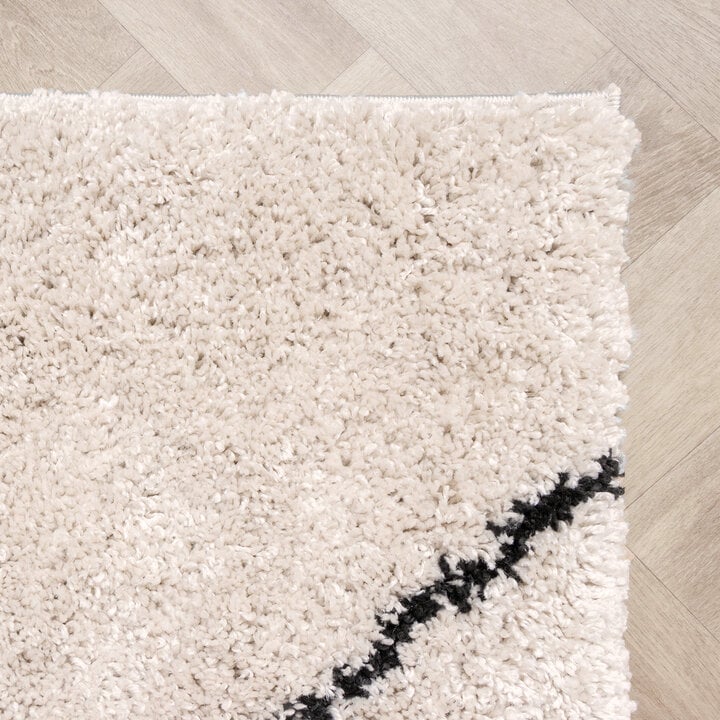 Teppich Hochflor - Sensa Pair Creme Schwarz - 7