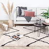 Teppich Hochflor - Sensa Square Creme Schwarz - thumbnail