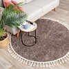 Teppich Hochflor Rund - Lofty Fringe Taupe - thumbnail 3