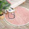 Teppich Hochflor Rund - Lofty Fringe Rosa - thumbnail 3
