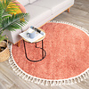 Teppich Hochflor Rund - Lofty Fringe Orange Rosa - thumbnail 3