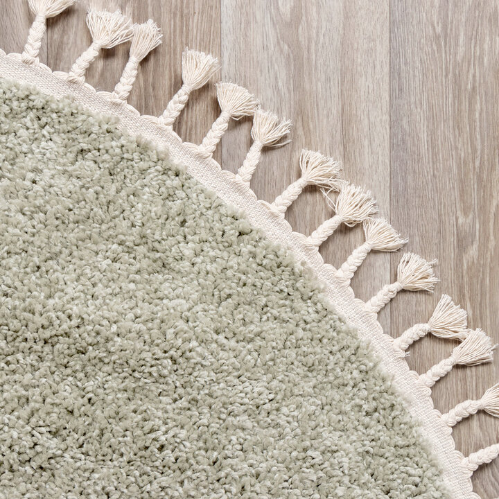 Teppich Hochflor Rund - Lofty Fringe Mint - 6
