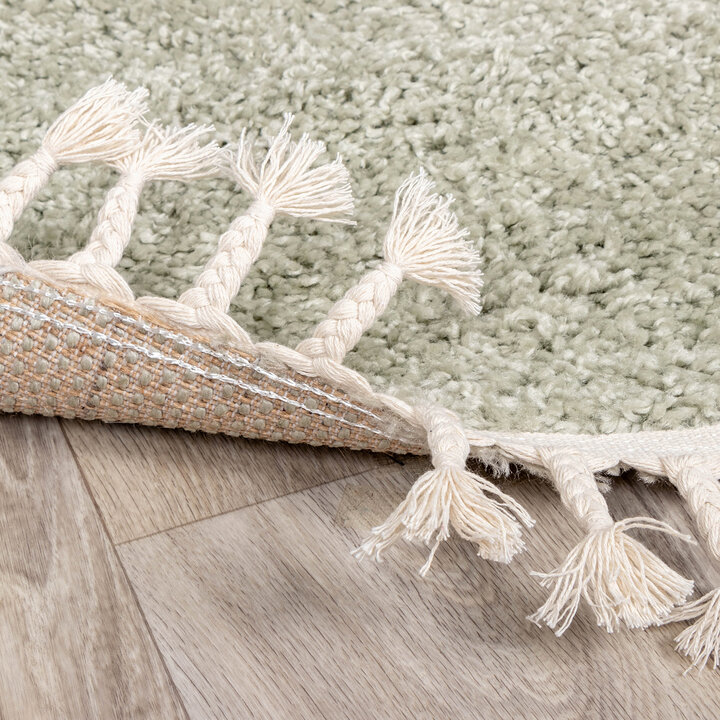Teppich Hochflor Rund - Lofty Fringe Mint - 7