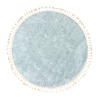 Teppich Hochflor Rund - Lofty Fringe Hellblau Türkis - thumbnail 1