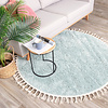 Teppich Hochflor Rund - Lofty Fringe Hellblau Türkis - thumbnail 3